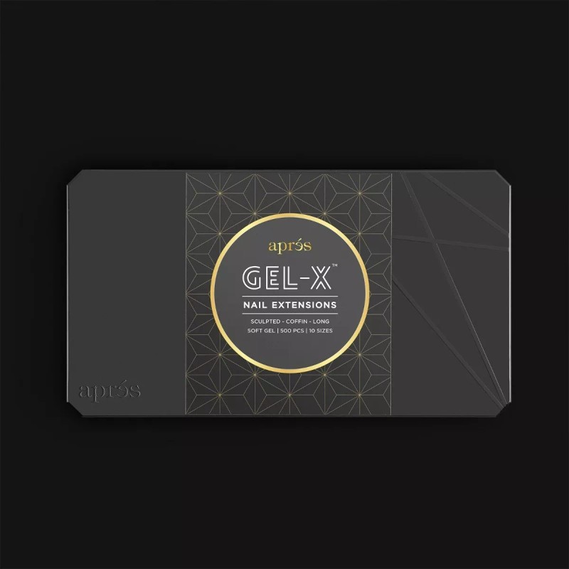 Aprés Caja Uña Postiza Tips Aprés Coffin Esculpida Larga 500