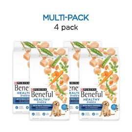 Purina Beneful Healthy Puppy With Farm-Raised Chicken, High Protein Dry Dog Food - (4) 3.5 lb. Bags