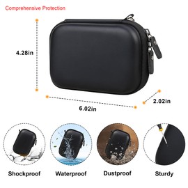 Elonbo Carrying Case for Canon Zoemini/Zoemini 2 / Ivy 2 Instant Mini Photo Printer, Mesh Bag fits Photo Paper and Cable, Black