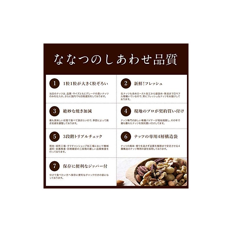 Tamachan Shop 7 Kinds of Luxury Happy Mixed Nuts, Unflavored