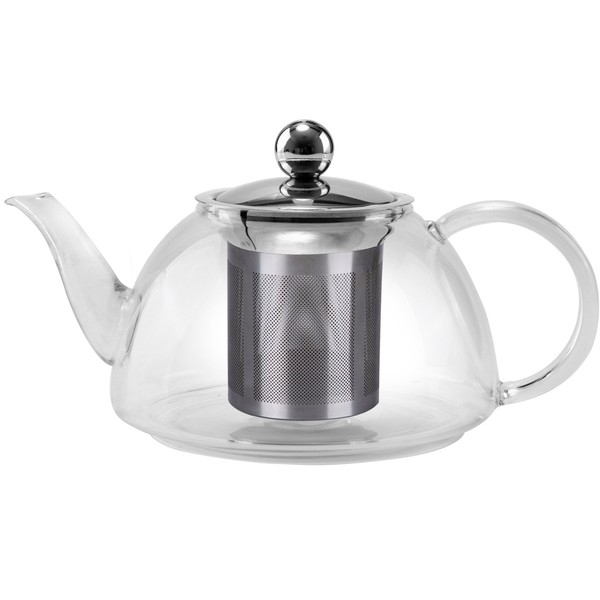 A10038 Uniware 800 Ml Borosilicate Glass Kettle with Stainless Steel Infuser [A10038]