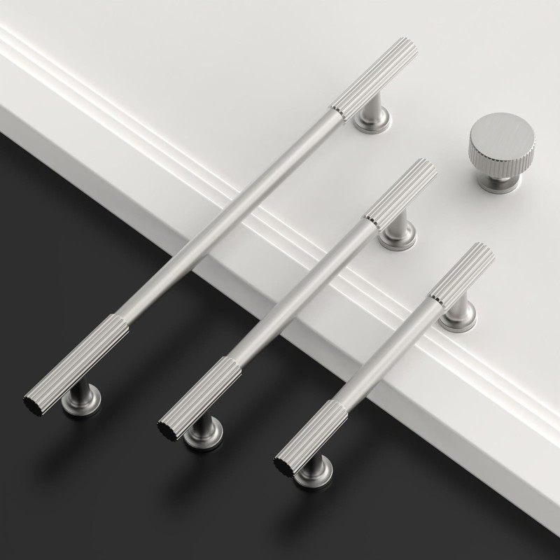 Asidrama 10 Pack 3.75 Inch(96mm) Brushed Satin Nickel Cabinet pulls