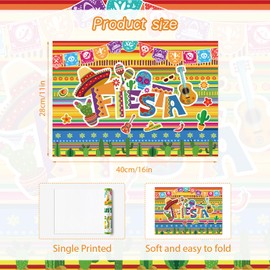 Paper Placemats Disposable 50 Pack Cinco De Mayo Paper Placemats 16x 11 Inch Mexican Fiesta Themed Place Mats for Wedding Birthday Holiday Party Kitchen Dining Table Decorations（RED