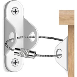 Furniture Anchors (10 Packs) Anti Tip Furniture Anchors for Baby Proofing, Furniture Wall Anchor Earthquake Straps for Furniture Dresser Wall Safety Anchor Furniture Fasteners to Wall, White