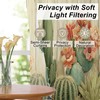 Cactus Succulent Valance Curtains,Rod Pocket Small Valance Window Treatment for