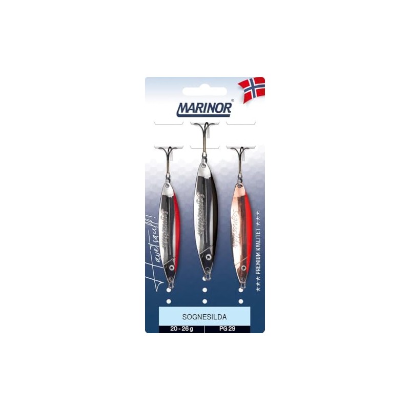 MARINOR Sognesilda 20-26g 3 Pcs VMC Hooks Trout Cod Pollock