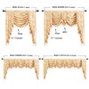 ELKCA Golden Jacquard Swag Waterfall Valance Luxury Gold Damask Curtain