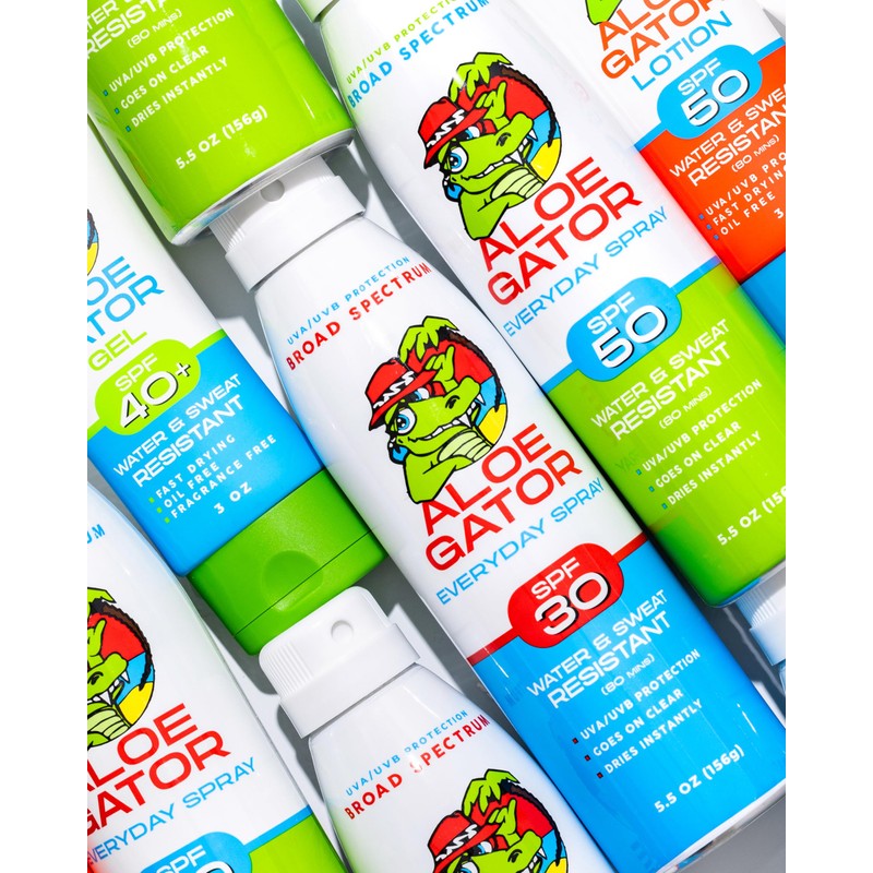 Aloe Gator Sunscreen Lotion SPF 50, Alcohol-Free, Paraben-Free