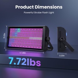 Betopper LF4808 260w Matrix Strobe Effect Lights, Wash Strobe and Blinder Stage Lights, Pixel Mapping & Zonal Control Effects Stage Lighting, Uplights DMX Dj Lights for Party Wedding Club Bars Show,1S