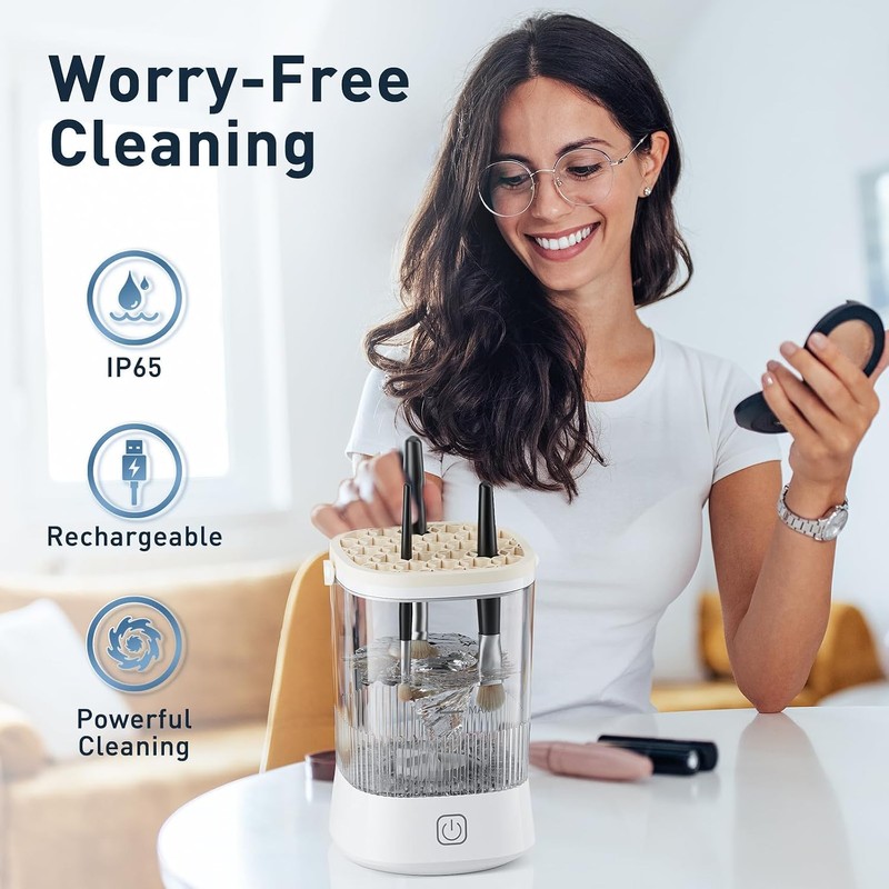 Electric Makeup Brush Cleaner - 12000 RPM Makeup Brush Cleaning