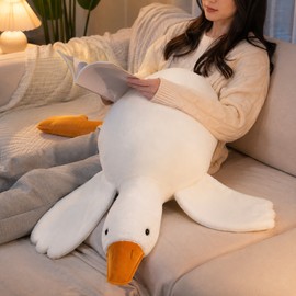 Goose Plush Pillow for Relaxing & Decor – Soft Stuffed Body Cushion for Bed, Sofa, Office Naps & Gift Giving
