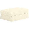 Cotton Hovas Ottoman Cover Replacement, Custom Made for IKEA Hovas Footstool Slipcover. Covers Only (Beige)