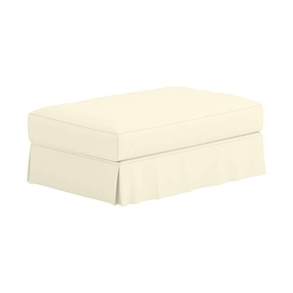Cotton Hovas Ottoman Cover Replacement, Custom Made for IKEA Hovas