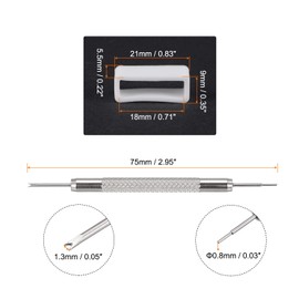 sourcing map Watch Strap Loop Rubber Watch Holder Attachment Ring Holder with Spring Bar Tool for Watch Strap Repair, 18 mm