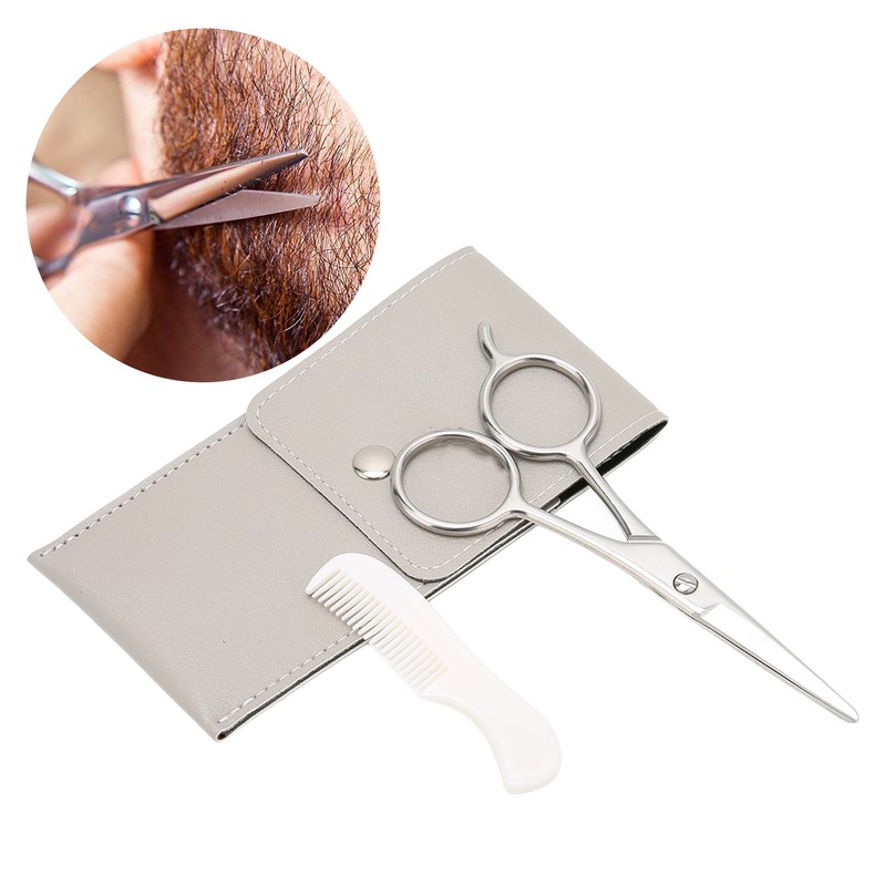 Bluezoo Beard Mustache Scissors Combs Professional Men Hair Grooming Kit