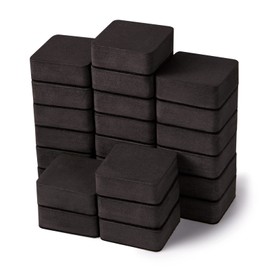 Favide 24 Pack Magnetic Whiteboard Dry Eraser Chalkboard Cleansers for Classroom, Home and Office (Square, Black)