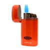 Lotus Matrix Triple Torch Flip Top Lighter with Punch (Orange)