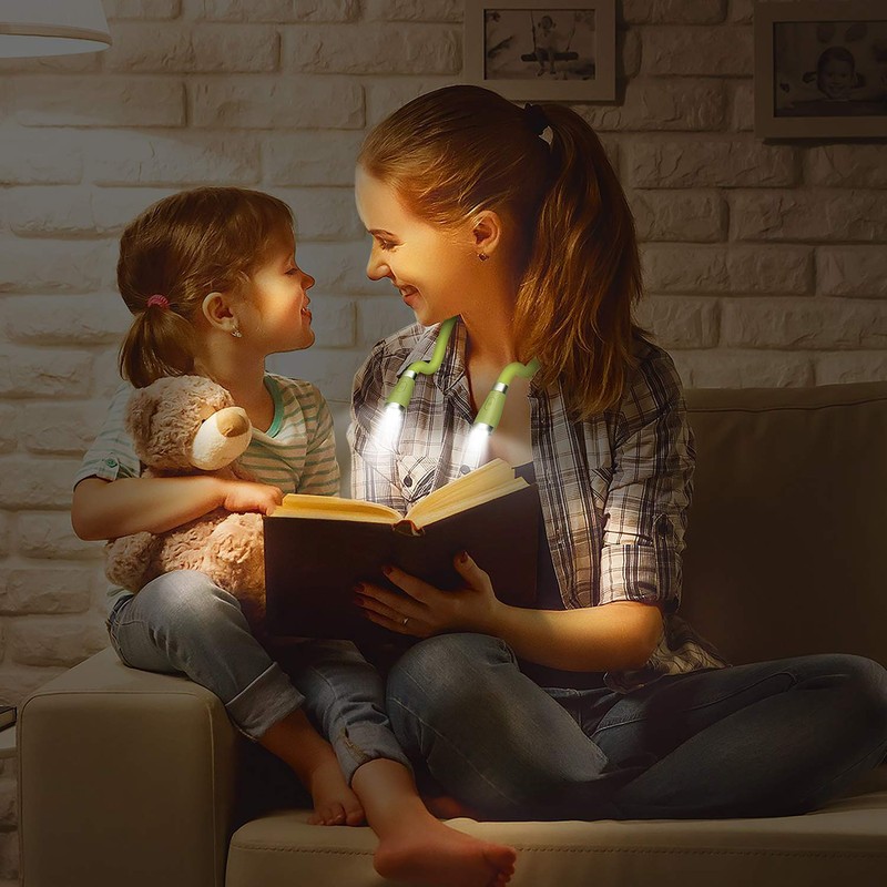 TSINGREE LED Neck Book Light, Reading Light, USB-C Rechargeable, Hands