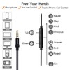 MOXKING Wired Earphone with Microphone Volume Control Ear Hook and