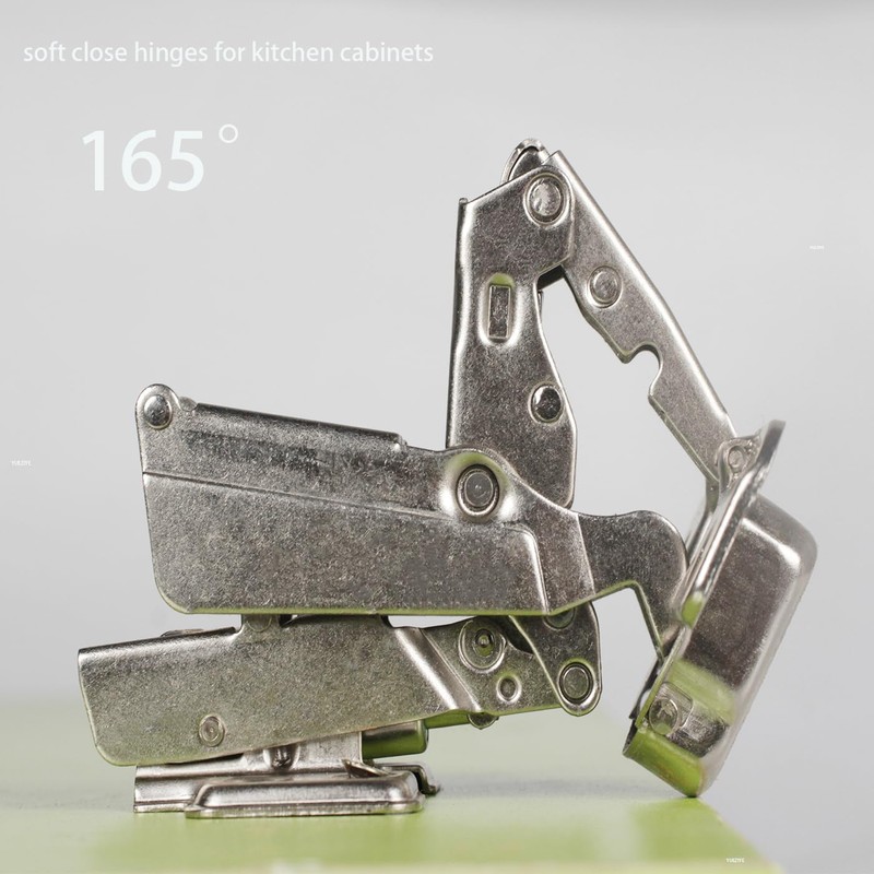 2-Pack 165 Degree Frameless Cabinet Corner Door Hinge Fully Covered