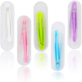 PurYupearl 5Pcs Colorful Contact Lens Remover and Inserter Tool Case Set,Contact Applicator with Soft Tip,for Contact Lens User, Portable Contact Lens Stick Tool Case Set，Contact Lens Care