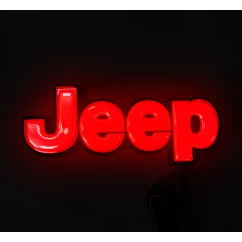 AUTOGEM 2014–2018 Jeep Tailgate LED Letter Emblem Lights Up –