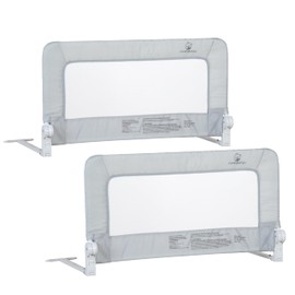 ComfyBumpy 2-Pack Bed Rail for Toddlers 35.5" L x 19.5" H | Toddler Bed Rails for Twin, Full & Toddler Mattress Size | Swing Down Rail Guard | Mattress Side Rail for Kids | Gray