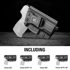 Taurus G2C Holster, G3C Holster, IWB Kydex Holster Fit: Taurus G2C / G3C / Millennium PT111 G2 / PT140 Pistol, Inside Waistband Concealed Carry Holster, Adj. Cant & Posi-Click Retention, Right Hand