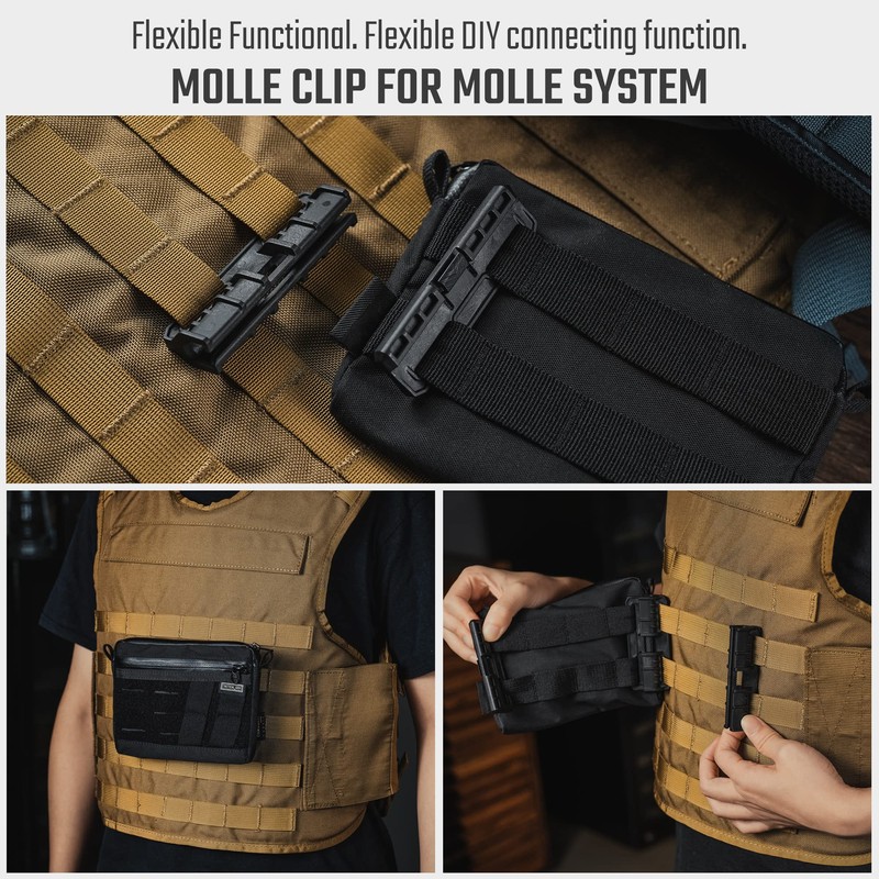 TACTICAL GEEK TGCodeG5/G6 Pack of 2 Molle Accessories Removable Molle