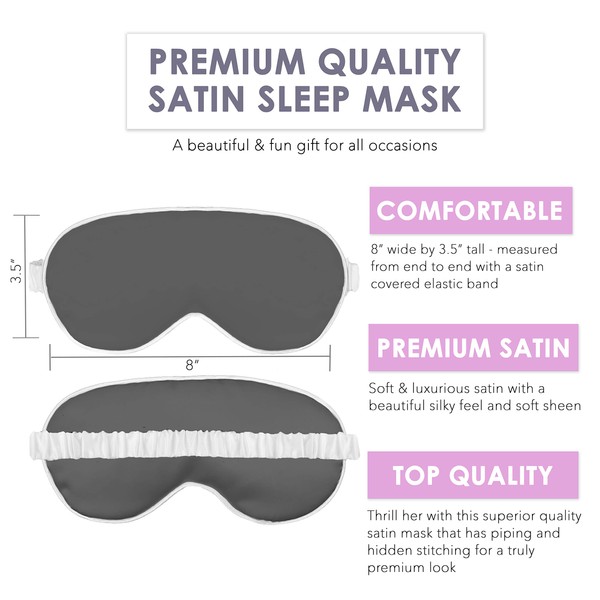 Bride & Groom Sleep Masks - Set of 2 Luxury Satin Rose Gold Wedding Sleep Masks (1) Mrs. White and Blush Mask & (1) Mr. Black and White Mask - Couples Wedding Gifts Mask(RGMrs.Wht/MrBlk)