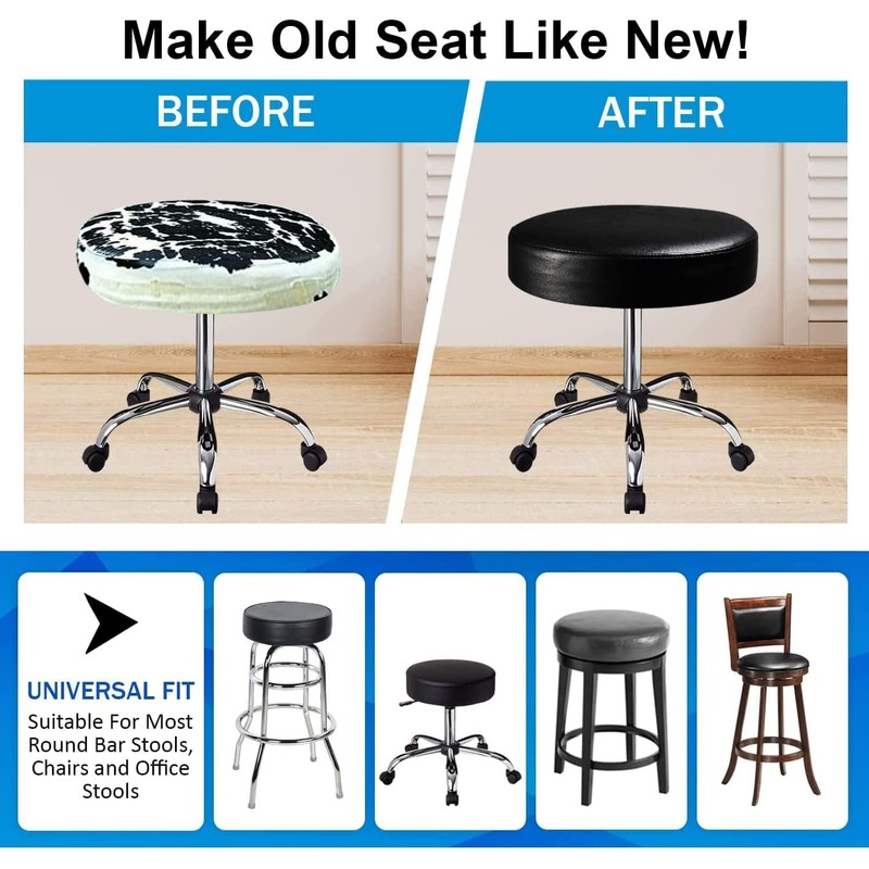 Bar Stool Replacement Cover Round DIY Staple On Heavy Duty