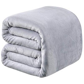 Polar Fleece Throw Blankets Travel Size for The Bed Extra Soft Brush Fabric Super Warm Sofa Throw Blanket 50" x 61"(Gray Travel)