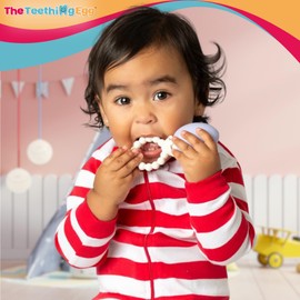 The Teething Egg and Grippie Ring - Baby Development Toys, Teether for 3, 4, 6, 12 Up to 18 Months Old Boy or Girl, Sensory Toys, A Baby Registry Must Have, Gray