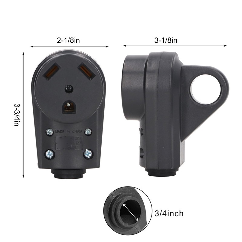 RV Female Plug 30 AMP Good Conductivity Stable Structure RV