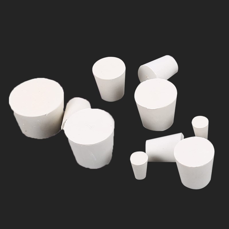 KINDPMA Pack of 22 Rubber Stoppers White Solid Rubber Stoppers
