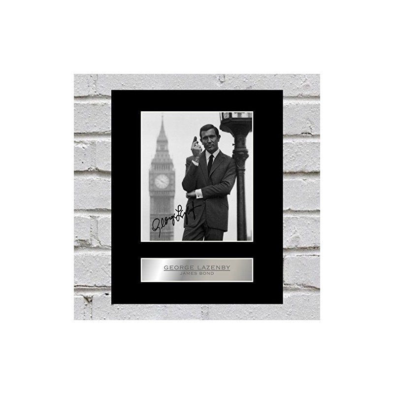 George Lazenby Signed Photo Display James Bond 007