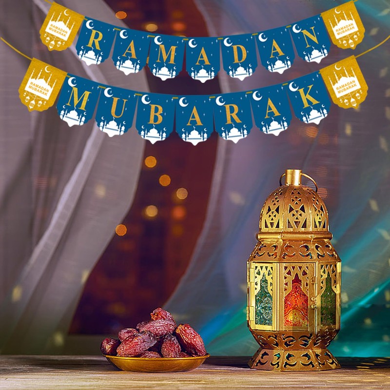 Ramadan Banner Decorations, Ramadan Mubarak Decorations for Home Ramadan Mubarak