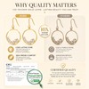 14K Gold Plated Dainty Dangle Hoop Earrings for Women, Hypoallergenic
