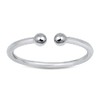 JEWELRITZY 1.5mm Ball Ends Toe Ring Solid 925 Sterling Silver