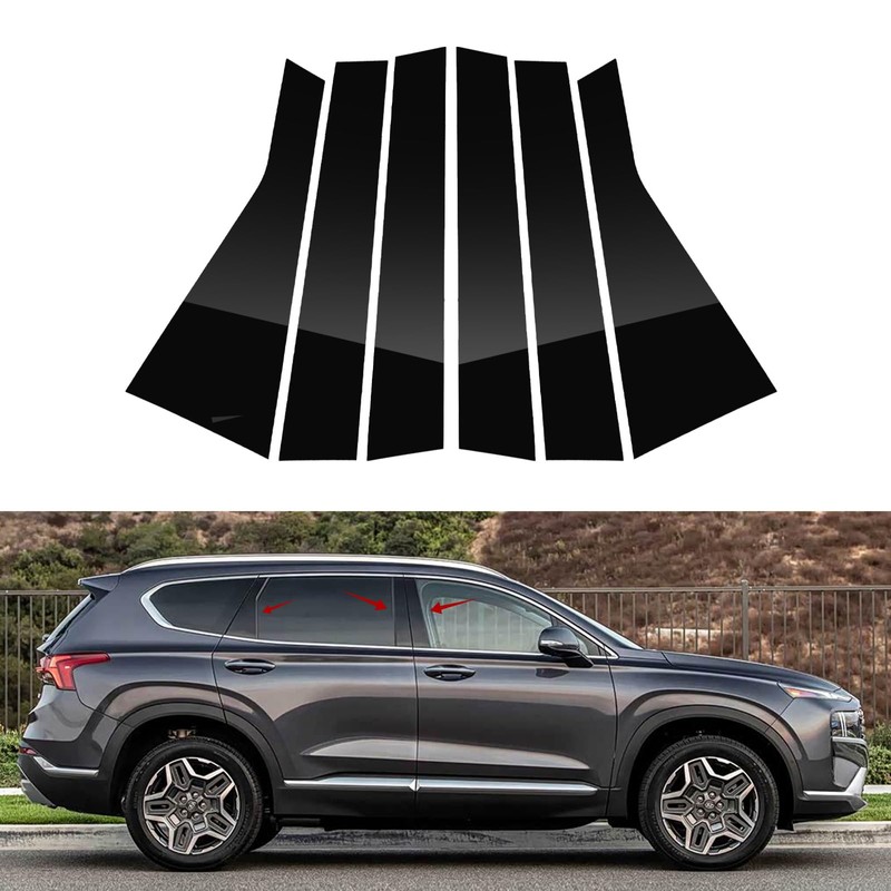 LANZMYAN PC Door Window B Pillar Post Trim for Hyundai
