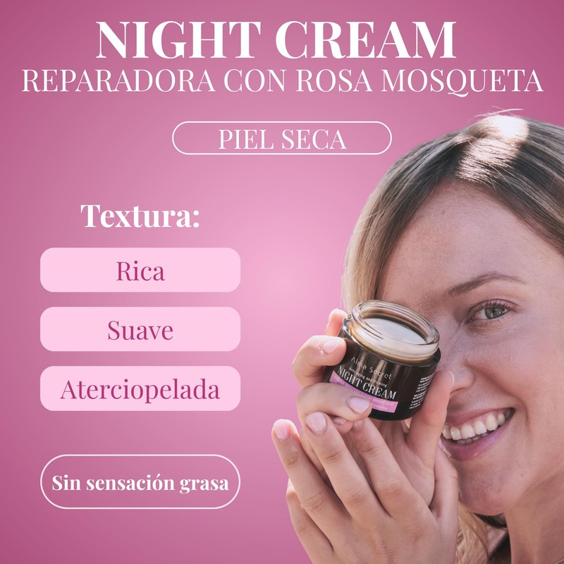 Alma Secret Multi-reparadora Noche Antiedad con Rosa Mosqueta, Escualano