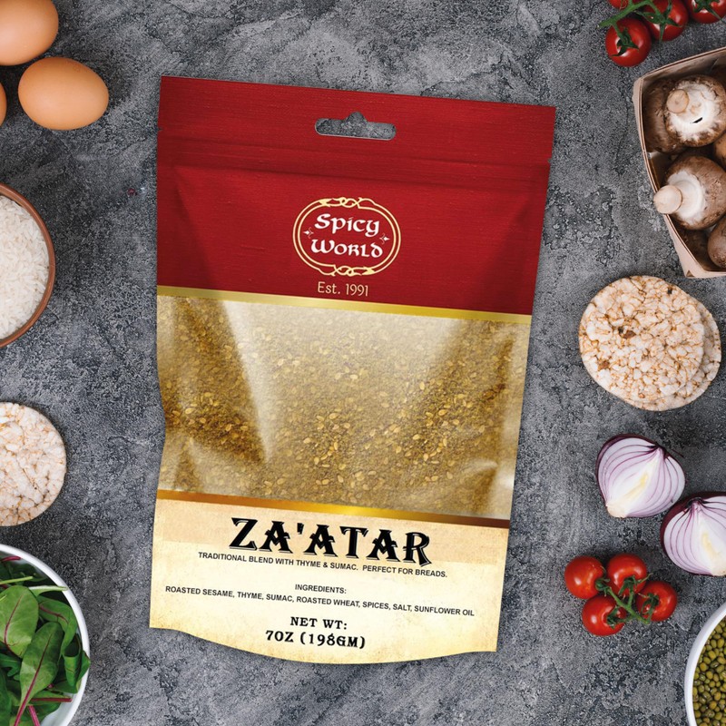 Spicy World Zaatar 7 Ounce LARGE Bag | Traditional Middle
