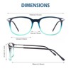 CGID CN79 Classic Nerd Glasses Ellipse 40s 50s Style Panto