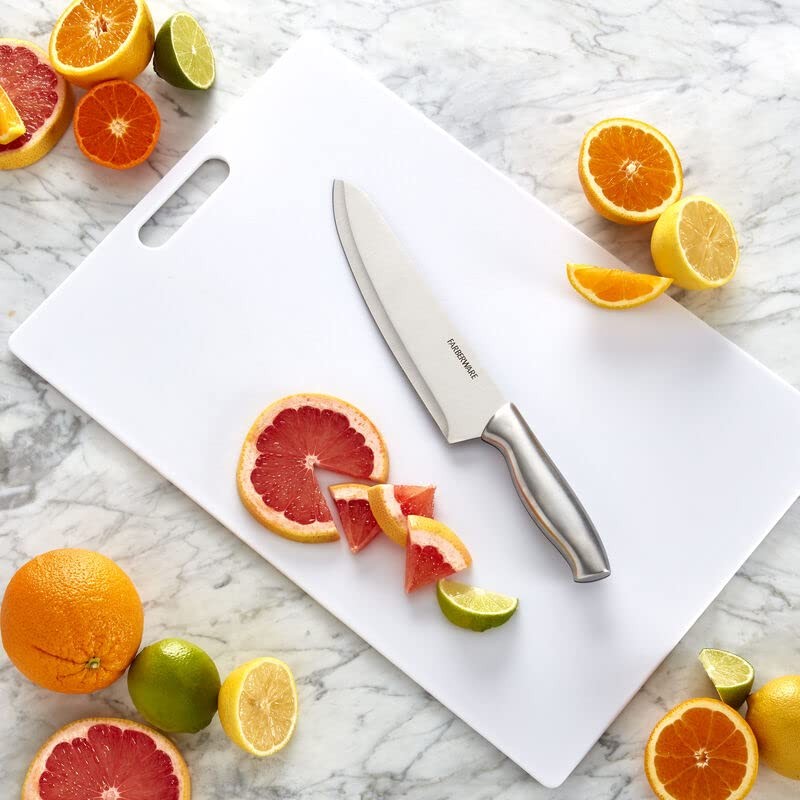 Farberware Extra-Large Plastic Cutting Board, Dishwasher- Safe Poly Chopping Board