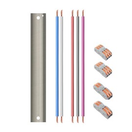 FUJIBONNY 15" Ceiling Fan Downrod, 【1" Outside Diameter】Brushed Nickel Extension Downrod Including 5 Extension Wires and 4 Wiring Clips(No Threads)