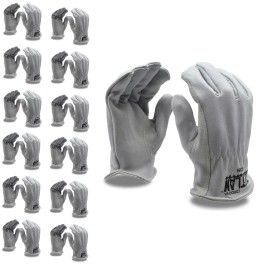 Safety, Crowd Control, Rope Cordova Outlaw Premium Grain Cowhide Driver Gloves, Unlined, Shirred Elastic Bac