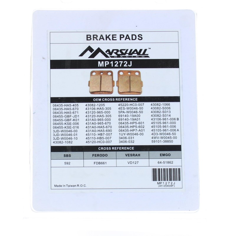 Aftermarket Brk Pads-Trx/Ltf/Yfm '83-12, MP1272J