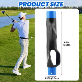 Golf Grip Trainer, Golf Club Grips Swing Training Aid to Help Train Correct Hand Position Grasp, Anti-Slip Golfs Wrist Trainer Grip Attachment