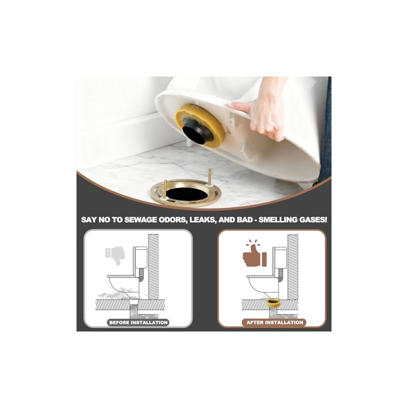 2-Pack Extra Thick Toilet Wax Ring Replacement Kit with 304