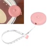 Buachois Retractable Soft Measuring Tape, 1.5m Pink, Push Button Lock,